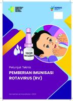 Buku Petunjuk Teknis Pemberian Imunisasi Rotavirus REV