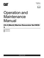 C4.4 MSC3 GENERATOR SET Operation and Maintenance Manual Genset