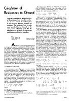 Calculation of Resistance To Ground