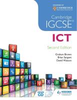 Cambridge IGCSE ICT 2nd Edition PDF