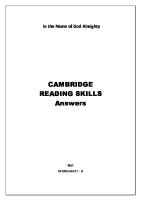 Cambridge Reading Skills Answers