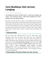 Cara Budidaya Ulat Jerman Lengkap [PDF]