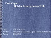 Cara Cepat Belajar Pemrograman Web