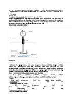 Cara Dan Metode Penggunaan Cylinder Bore Gauge