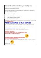 Cara Deface Website Dengan File Upload [PDF]
