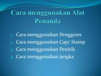 Cara Menggunakan Alat Penanda