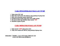 Cara Pengoperasian Ballast Pump