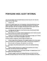 Cara Penyajian Hasil Audit Internal [PDF]