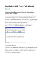 Cara Setting Web Proxy Pada Mikrotik [PDF]