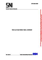 Cara Uji Kuat Tekan Uniaksial PDF [PDF]