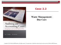 Case 2.2: Waste Management: Due Care