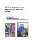 Case Study 1 Manual Handling: Fire Water Pump Station Valves