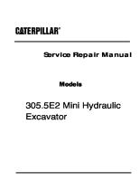 Caterpillar Cat 305.5E2 Mini Hydraulic Excavator (Prefix CR5) Service Repair Manual (CR500001 and Up) [PDF]