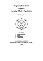 Chapter 1 Managing Effective Organizations