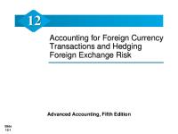 Chapter 12 Accounting For Foreign Currency Transactions and Hedging Foreign Exchange Risk [PDF]