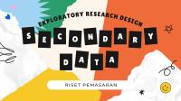 Chapter 4 EXPLORATORY RESEARCH DESIGN SECONDARY DATE