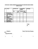 Checklist Lembar Observasi Kelengkapan Dokumen Rekam Medis Rawat Jalan