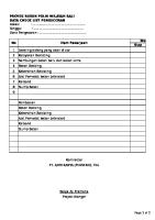 Checklist Pengecoran [PDF]