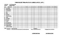 Checklist Perawatan Ambulance