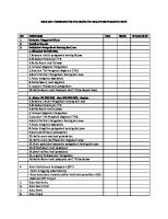 CHEK LIST ADMINISTRASI Pelaksanaan Kegiatan Pembangunan 2017