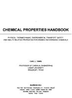 Chemical Properties Handbook Carl L Yaws McGraw Hill 1999 PDF