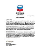 Chevron Corporation Employment Letter