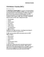 Child Behavior Checklist (CBCL) PDF [PDF]