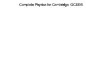 Complete Physics For Cambridge IGCSE