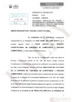 Congreso Solicita Al TC Que Aclare La Interpretación Del Artículo 117 de La Constitución [PDF]