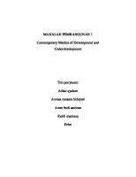 Contemporary Models of Development and Underdevelopment