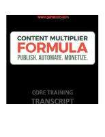 (Content Multiplier Formula) Core Training PDF