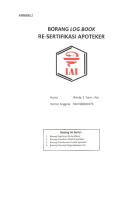 Contoh Borang Log Book Re-Sertifikasi Apoteker  [PDF]