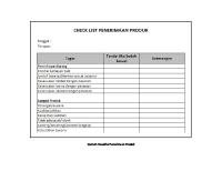 Contoh Checklist Penerimaan Produk