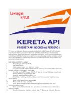 Contoh CV PT Kereta Api Indonesia