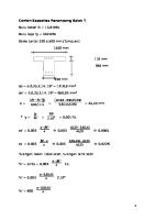 Contoh Kapasitas Penampang Balok T