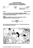 Contoh Kertas Ujian BM Tahun 4 [PDF]