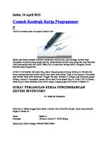 Contoh Kontrak Kerja Programmer [PDF]