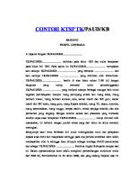 Contoh KTSP TK Paud KB [PDF]