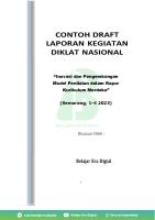 CONTOH LAPORAN PENGEMBANGAN DIRI DIKLAT Inovasi dan Pengembangan Model Penilaian dalam Rapor Kurikulum Merdeka