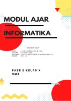 Contoh Modul Ajar Fase e Sma Informatika