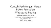 Contoh Perhitungan HPP Wirausaha Puding