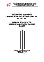 Contoh Proposal Kegiatan HUT RI [PDF]