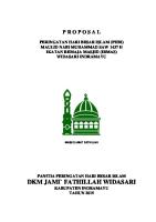 Contoh Proposal Peringatan Maulid Nabi Muhammad SAW