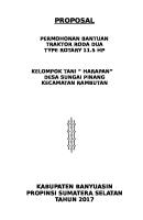 Contoh Proposal Traktor Roda 2 Rotary [PDF]