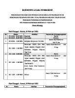 Contoh Rundown Acara Workshop