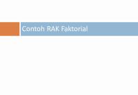 Contoh Soal RAK Faktorial PDF