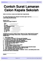 Contoh Surat Lamaran Calon Kepala Sekolah [PDF]