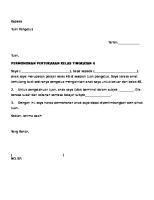 Contoh Surat Pertukaran Kelas