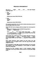 Contoh Surat Resmi Perjanjian Pengosongan Tanah Perumahan Format Word [PDF]