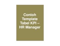 Contoh Tabel KPI HR Manager